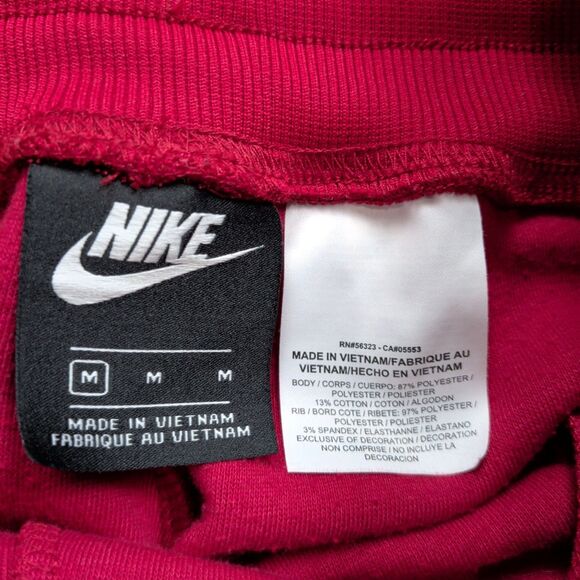 Nike Sportswear Joggers Womens M Polyknit Cuff Red White Athleisure Retro - Picture 2 of 10
